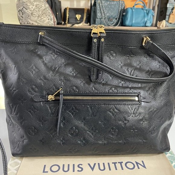 LOUIS VUITTON Empreinte Leather Shoulder Hobo Tote Noir Black Handbag Neverfull